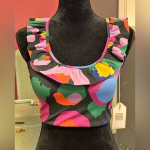 Colorful Ruffled Crop Top